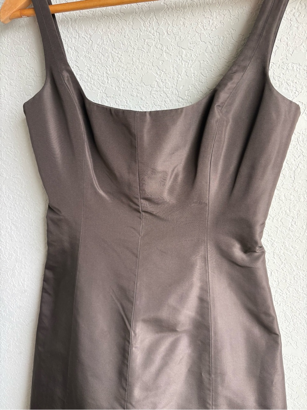 J.Crew 100% Silk Brown A-Line Cocktail Dress Size 2 Sleeveless Midi Fit & Flare - Picture 2 of 5